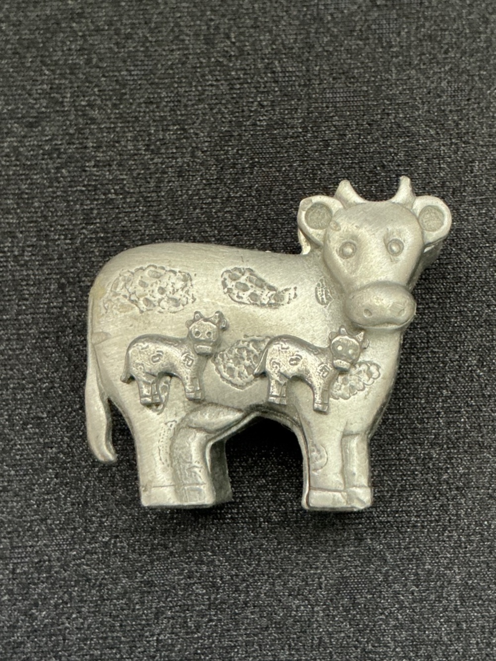 Vintage Torino Cow Trinket Box w/ Matching Post Earrings